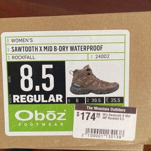Oboz Sawtooth X Mid Size 8.5 Regular Width Waterproof Hiking Boots